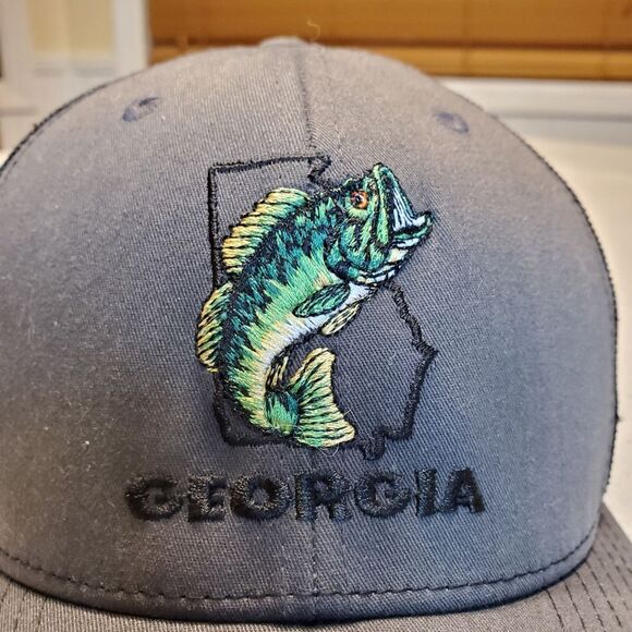 Georgia Big Mouth Bass Trucker Hat by Richardson Style-112 - Picture 2 of 5